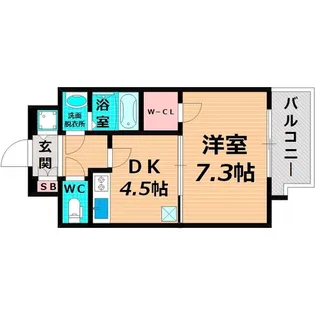 クレアート大阪EASTG4【5階】の間取り