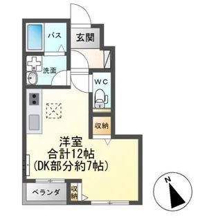 パンション岩曽【1階】の間取り
