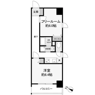 レジディア神戸三宮プレイス【2階】の間取り