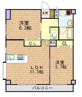 Cadog アイリスIIの間取り