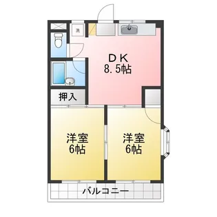 ビングスフジ【2階】の間取り