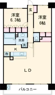 レーベン高崎ビィラブド【12階】の間取り