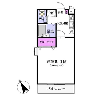 サンモールMinami【1階】の間取り