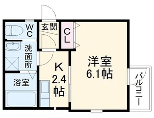 ボナクオリアXV猫実【3階】の間取り