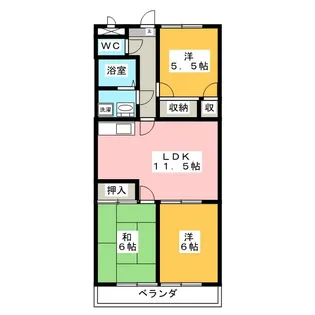ベルテ21【2階】の間取り