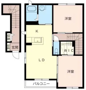 ソレイユ上山【2階】の間取り
