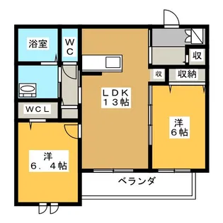 シャーメゾン和合【2階】の間取り