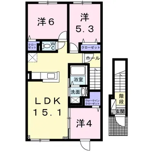 クレイトンハウス新橋I【2階】の間取り