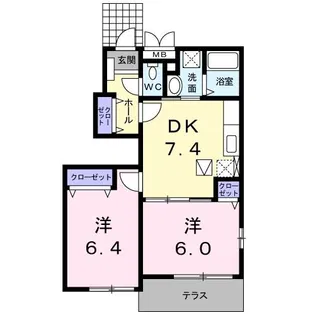 バンブーイン【1階】の間取り