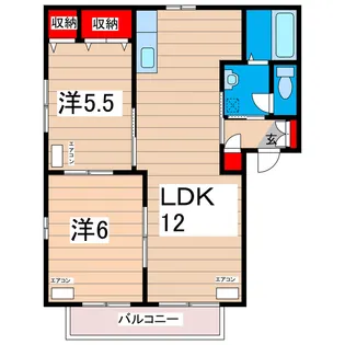 森山積豊ハイツ【1階】の間取り