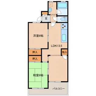 備前堀フラット【2階】の間取り