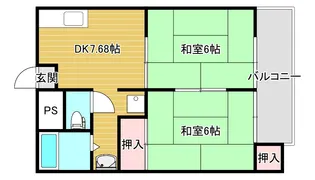 コーポセサミロード【2階】の間取り