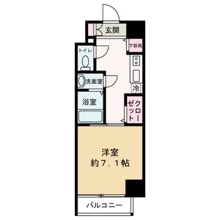 大阪府大阪市中央区大手通2【マンション】の間取り