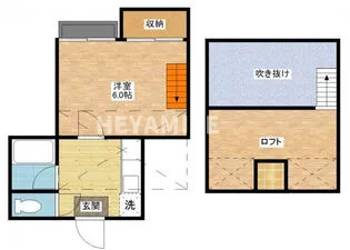 1SKの間取り画像