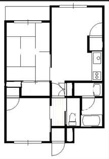 中台コーポ【2階】の間取り
