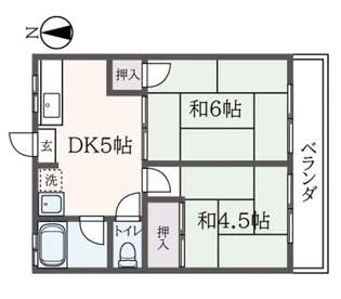 シティハイムスカイウッドA【2階】の間取り