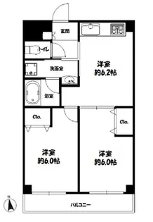 ピアーチェ・ウチムラPart21【2階】の間取り