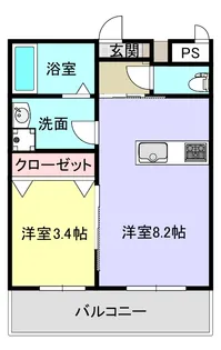 アビィターレ大石【3階】の間取り