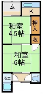 西コーポ【1階】の間取り