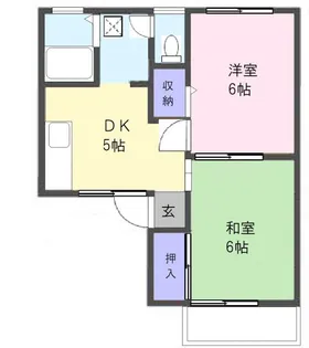 ハイツ紀の川【2階】の間取り