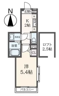 メルディア八王子長沼【2階】の間取り