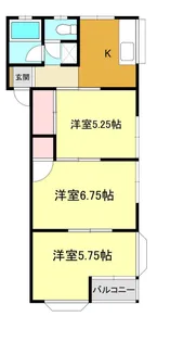 サンコーポかぶらき西久保【1階】の間取り