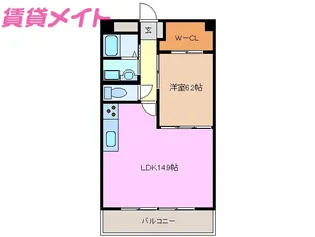 シャトレ桑名【6階】の間取り