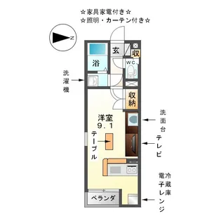 愛知県津島市中地町1【アパート】の間取り