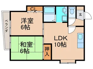 ヴィアンテ住之江【3階】の間取り