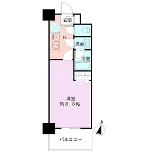 1Kの間取り画像