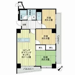 ラフィーネヌーベル安里【3階】の間取り