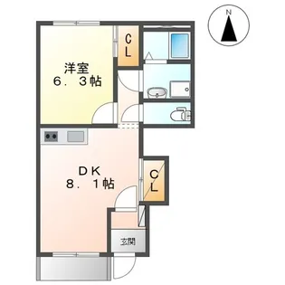 メゾン オアシス【1階】の間取り