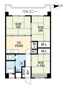 UR日比野【6階】の間取り