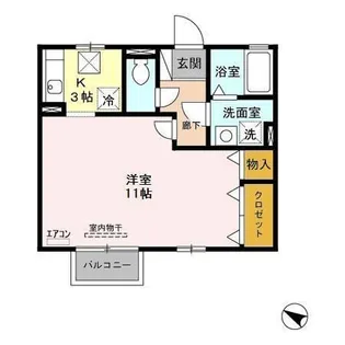 アムルーズ・K【1階】の間取り