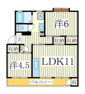 久寺家マンションD棟【3階】の間取り