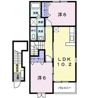 ベェル ヴェル【2階】の間取り