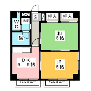 クリーンハイツ宮西【2階】の間取り
