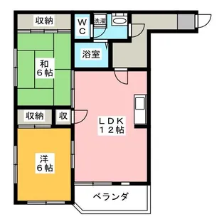 プリンセス高屋【4階】の間取り