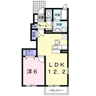 ジュネス・マロンB【1階】の間取り