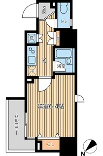 CITY SPIRE 新川【2階】の間取り