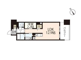 ザ・リバーフロントレジデンス西広島【8階】の間取り