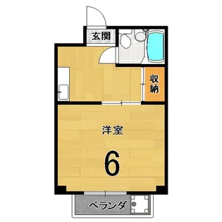 リバーハイツ梅津【1階】の間取り