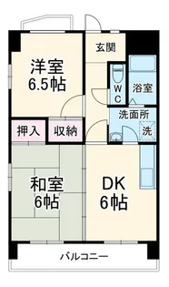 リーブ田の上【6階】の間取り