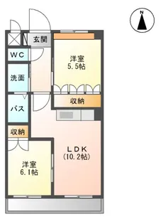 カーサ オリーブ【2階】の間取り