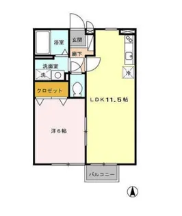 ルピナス天祐 B棟【2階】の間取り