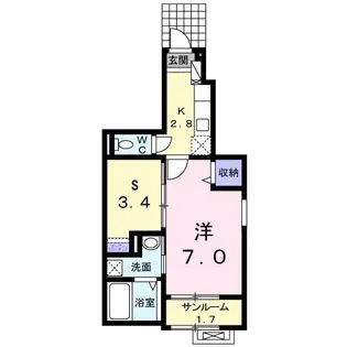 新潟県新潟市中央区鳥屋野南2【アパート】の間取り