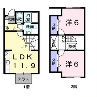 レジデンスCALM-Cの間取り