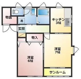 サンシャインパークB【2階】の間取り