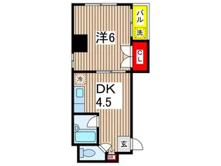 ハイムコウヤA【1階】の間取り