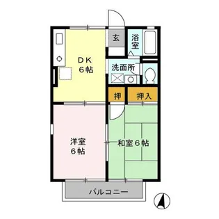 メゾンベール参番館【1階】の間取り